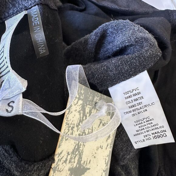 Miilla Mix Media Zip Front Black Moto Jacket NWT Stitch fix S Soft Goth Metal - Picture 8 of 8